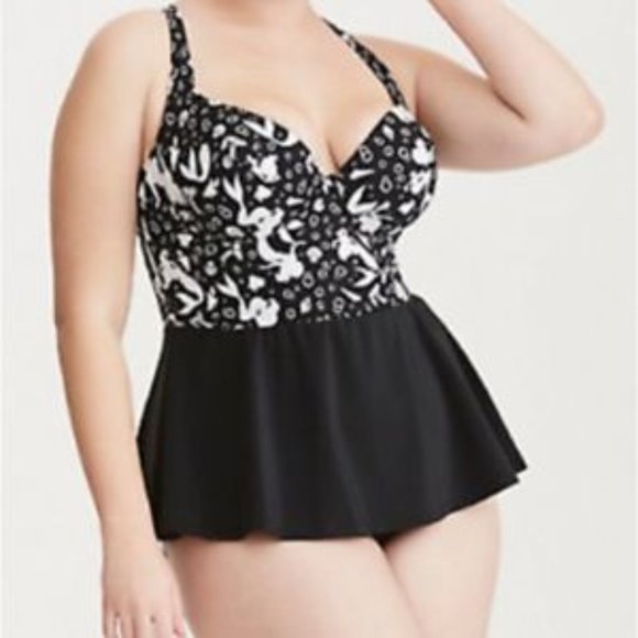 Torrid Mermaid Ariel Peplum Swimsuit - Picture 1 of 7